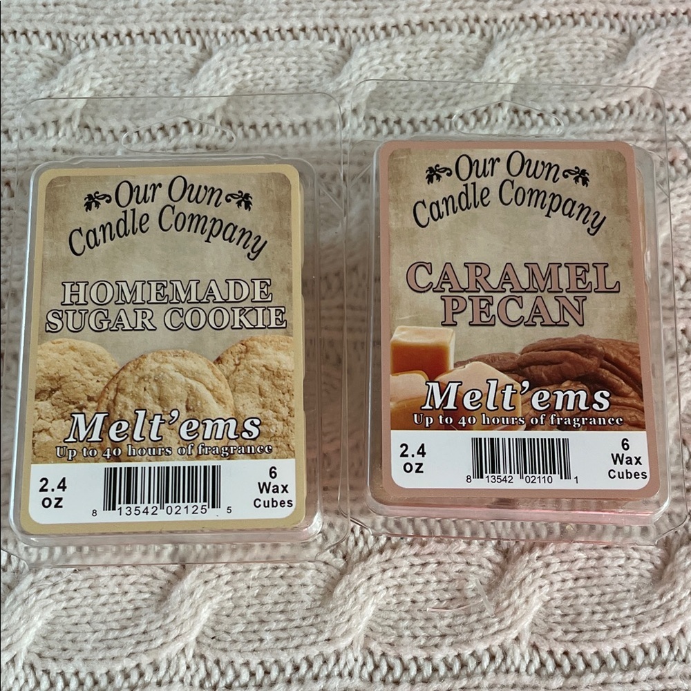 New Our Own Candle Co. Melt’ems wax cubes Homemade Sugar Cookie/Caramel Pecan